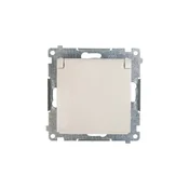 Simon 54 Enojna vtičnica z/brez 16A IP44 krem DGZ1BUZ.01/41