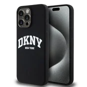 DKNY Etui DKNY Liquid Silicone White Printed Logo MagSafe za iPhone 13 Pro Max - črno