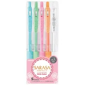 Gel pisalo, komplet, 0,33 mm, stiskalni mehanizem, ZEBRA Sarasa Clip Milk, mešanica 5 pastelnih barv, 5 kosov