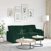 Modularna sofa s jastucima tamnozelena