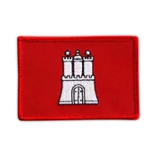 shumee Našitek zastave Hamburga - Prišiven - Vezen našitek/značka/emblem