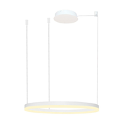 Azzardo AZ4959 - LED Zatemnitveni lestenec na vrvici HALO LED/56W/230V pr. 80 cm bela