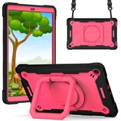 Ohišje za iPad 8/7 10,2 s stojalom in naramnim pasom Roza