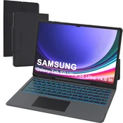 shumee Ovitek s tipkovnico za Galaxy Tab S9/S8 Ultra 14,6 ROOFEI QWERTZ z osvetlitvijo sledilne ploščice