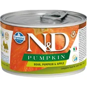 N&D Vlažna hrana za odrasle pse Mini, Svinjetina&BuN&Deva&Jabuka, 140g