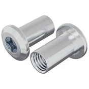 Vidaxl Zaklepna matica 2 szt. Nikljeva M6 x 25 mm Jeklo