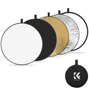 K&F 80cm round reflector Light diffuser 5 in 1 foldable multi-disc with tote bag