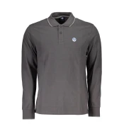NORTH SAILS MEN'S LONG SLEEVED POLO SHIRT GRAY
