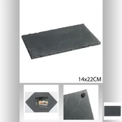 shumee SERVIRNI KROŽNIK 14 x 22 cm črn IZ NARAVNEGA SKRILJAVCA