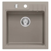 Granitno kuhinjsko mono pomivalno korito, 50x52cm, taupe - Bež - 50x20x52 cm - Sapho - 24 - Granit - Lepilo - Drugo - Pravokotnik - 500 - 200 - 520 - not available - 14