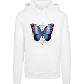 Mens sweatshirt Become The Change Butterfly Hoody white