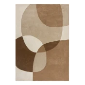 Smedi/bež rucno raden vunen tepih 200x290 cm Glow – Flair Rugs