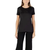 Armani Exchange za ženske. XW001459AF10356UC001 Logotip Bleščeča majica črna (S), Črna, Priložnostno, Bomba