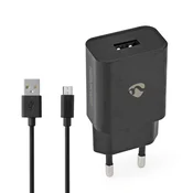 Nedis Stenski polnilec 5 W Funkcija hitrega polnjenja 1 0 A A Število izhodov 1 USB A Micro USB ohlapen kabel 1 00 m En napetostni izhod