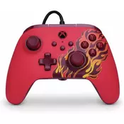 PowerA Advantage žičani kontroler, Xbox Series X|S, Xbox One, PC, službeno, Hall-Effect, Red Blaze, žičani kontroler
