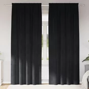 Zavjese za zamracivanje 2 pcs Crna 140 x 225 cm Baršun
