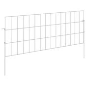 Vidaxl Ograja za vrt z žeblji 48 szt. 75 x 30 cm Mesh Pocinkano jeklo