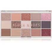 MUA Makeup Academy Professional 15 Shade Palette paleta senčil za oči odtenek Blush Nudes 12 g