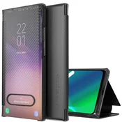 GS Ovitek iz karbonskih vlaken Folio za Samsung Galaxy A22/M22 4G/LTE, črn