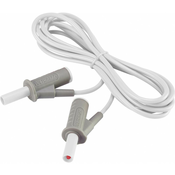 VOLTCRAFT Visokofleksibilni varnostni merilni kabel [lamelni vtič 4 mm-lamelni vtič 4 mm] 2 m bele barve MSB-501 10 A