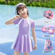 Youyou Set Kupaci kostim za devojcice, 4 dela, Ljubicasti
