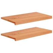 vidaXL Okenske police 2 kos Lakirana 80 x 40 x 2 cm Trda bukovina