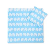 shumee Posteljnina za voziček z odejo in polnilom za vzglavnik - Blue Elephants