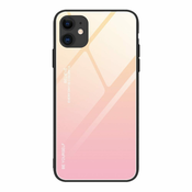 MG Gradient Glass plastika ovitek za iPhone 12/12 Pro, roza