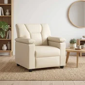 Vidaxl Kavč Krem 91 x 85 x 93 cm Umetno usnje