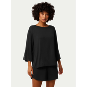 Triumph Zgornji del pižame Aura Spotlight 10221371 Črna Relaxed Fit