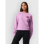 Rip Curl Surf Puff Raglan Relaxed Crew Sweater bright lilac