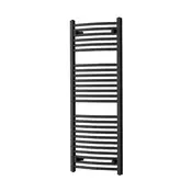 Radiator z ukrivljenim sušilnikom za brisače 1200x500 mm črn