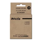slomart črnilo actis kb-1100bk (nadomestno črnilo brother lc1100bk/980bk; standardno; 28 ml; črno)