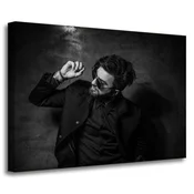 shumee Platno Črno-beli moški 70x50 cm