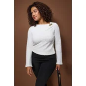 Trendyol Curve Ženska bluza Tbbaw26Af00100, Krem