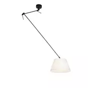 Visiča svetilka črna s plisiranim odtenkom 35 cm krem - Blitz