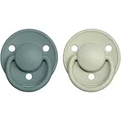 BIBS De Lux Natural Rubber Size 1: 0+ months duda Island Sea / Sage 2 kos
