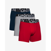 Boksarice Under Armour UA Charged Cotton 6in 3 Pack-RED