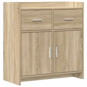 Vidaxl Strani šal Sonoma hrast 75 x 36 x 80 cm Inženirski les
