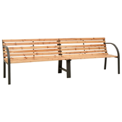 vidaXL Dvojna vrtna klop 225 cm trden les jelke