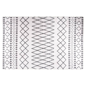 Perivi tepih 160 x 230 cm crno-bijeli