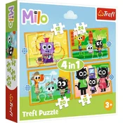 Trefl Puzzle Milo 4v1 (12,15,20,24 kosov)