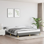 vidaXL Posteljni okvir z vzglavjem temno siv 160x200 cm blago