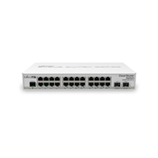 MikroTik Cloud Router Switch 326-24G-2S+IN with 800 MHz CPU, 512MB RAM, 24xGigabit LAN, 2xSFP+ cages, RouterOS L5 or SwitchOS (dual boot), desktop case, PSU (CRS326-24G-2S+IN)