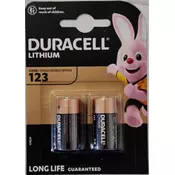 Duracell HPL 123, 3V, 140mAh, Litijum baterija 17x33,4mm, PAK2, cena za 1kom