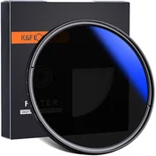 K&F 58MM KV34 Slim Variable/Fader NDX, ND2~ND400, Blue Coated