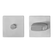 INOX KLJUKA ZA VRATA KVADRATNA PLOSKA ROZETA F69, WC PAR=2 KOS