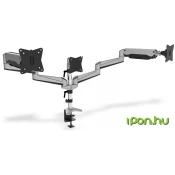 Namizni nosilec za 3 monitorje Digitus DA-90363, srebrno-črn