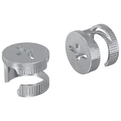 Vidaxl Matice z zamikom 2 szt. srebrna 12 x 10 mm Kovina