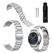 Pašček za Samsung Galaxy Watch 3 4 5 Active kovinska zapestnica 20 mm srebrna